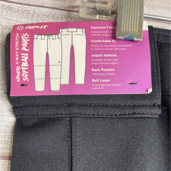 Rip It 4-Way Stretch Black Softball Pants Women’s Size Large - Picture 7 of 8